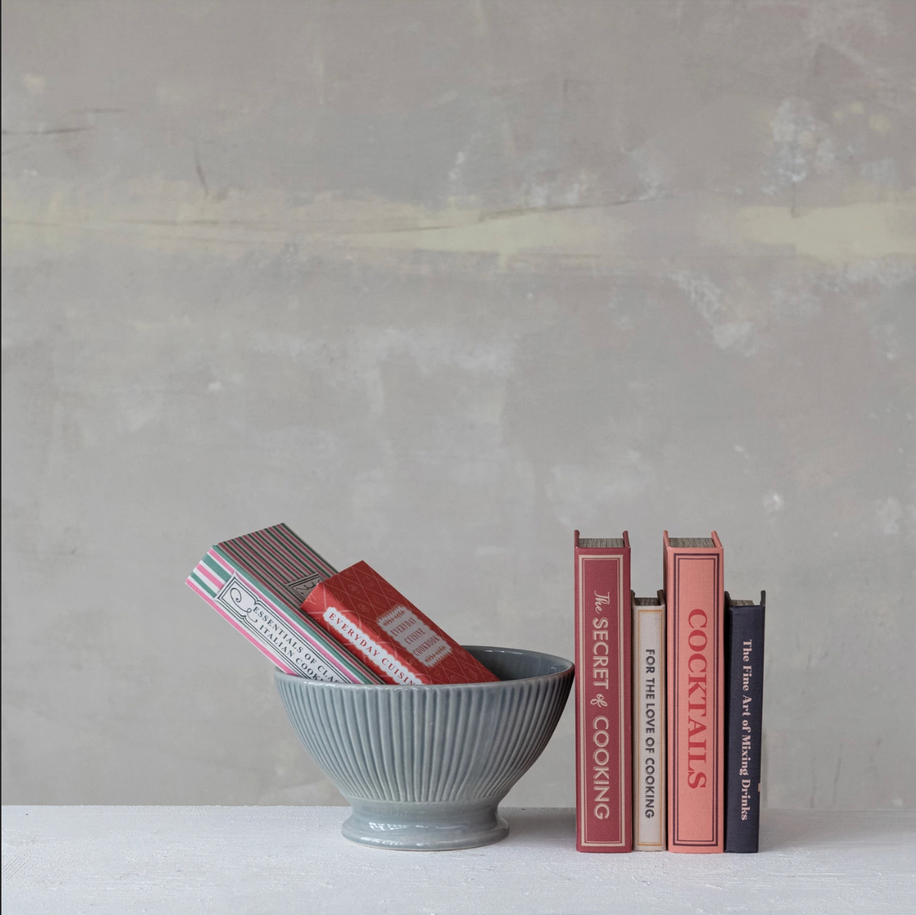 Linen-Covered Book Storage Boxes (Reds) – Set of 2