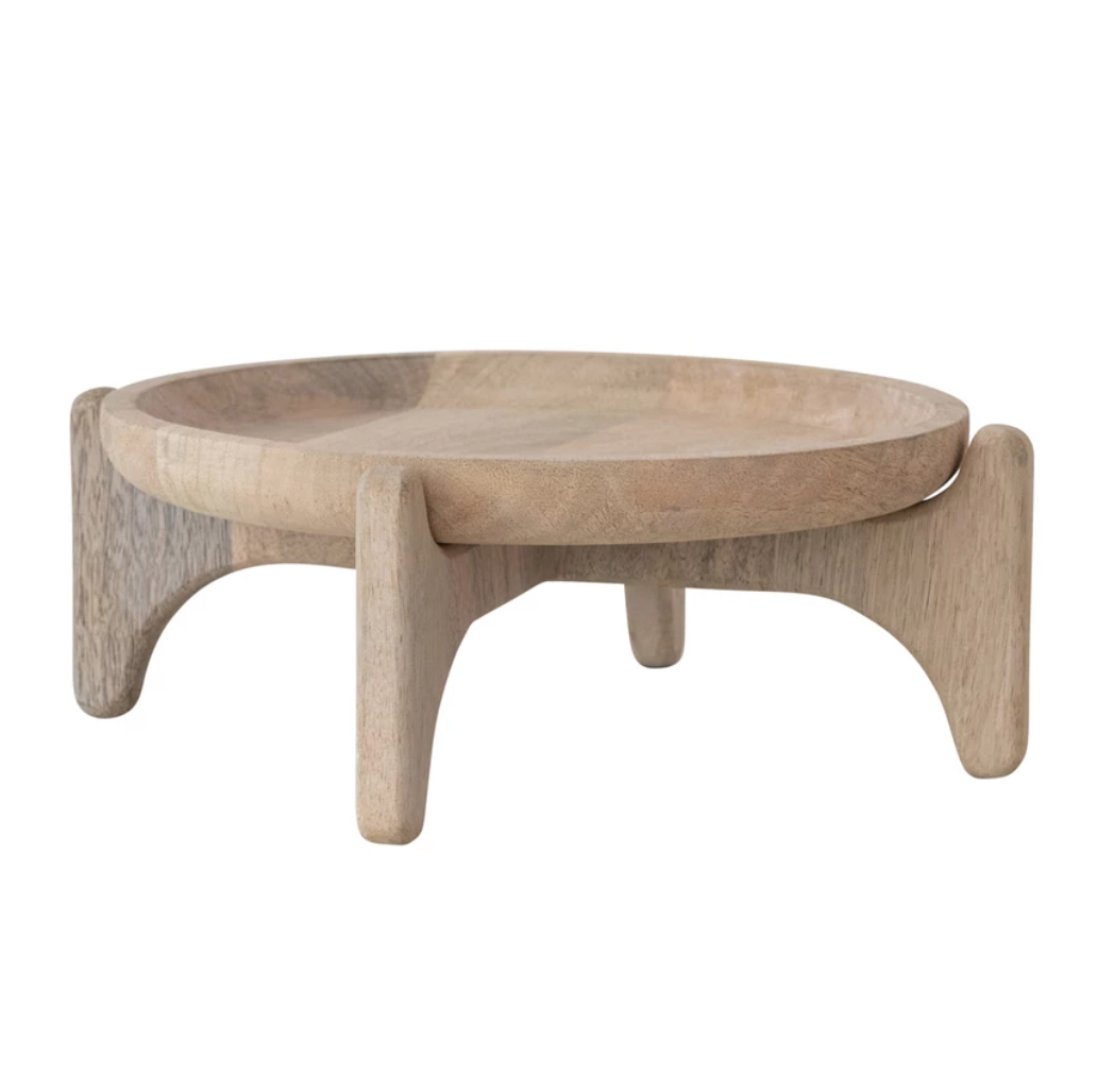 Mango Wood Platter with Stand – 11.5"