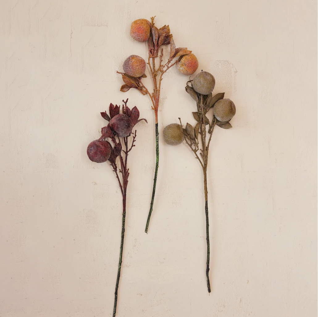 Faux Crab Apple Stem – Set of 3 (31.5"H)