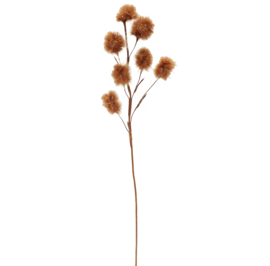 27" Feather Pom Spray, s/3 stems
