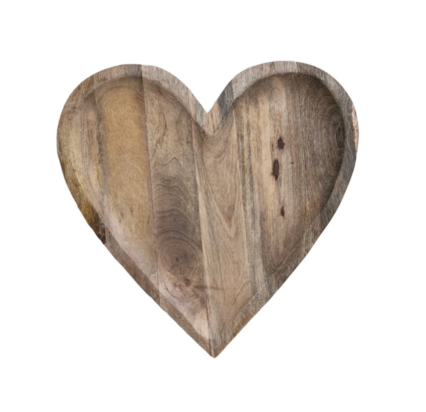 Mango Wood Heart Tray