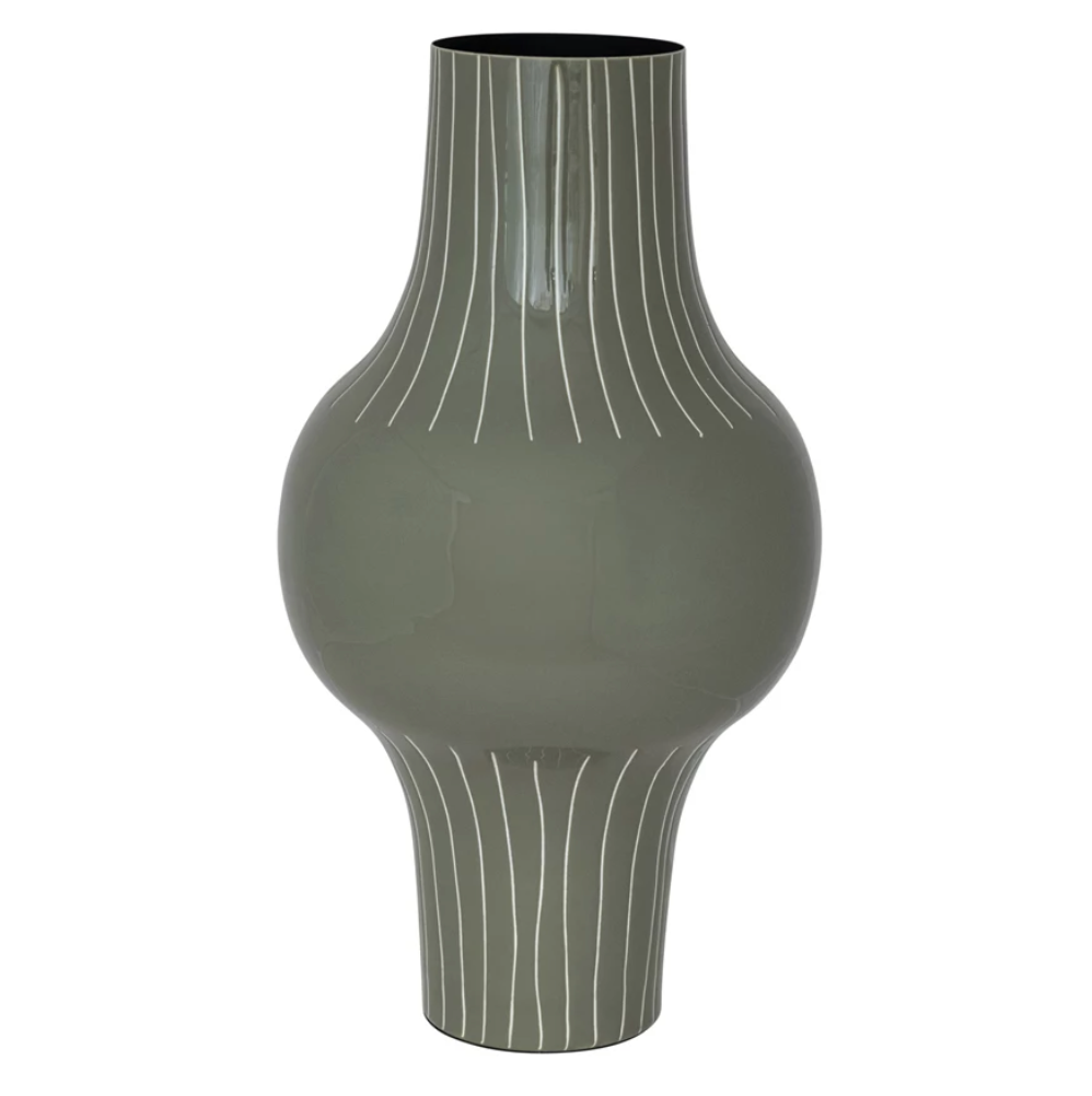 Green Enameled Vase (16.25"H)