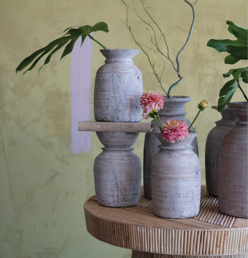 Found Decorative Wood Jug
