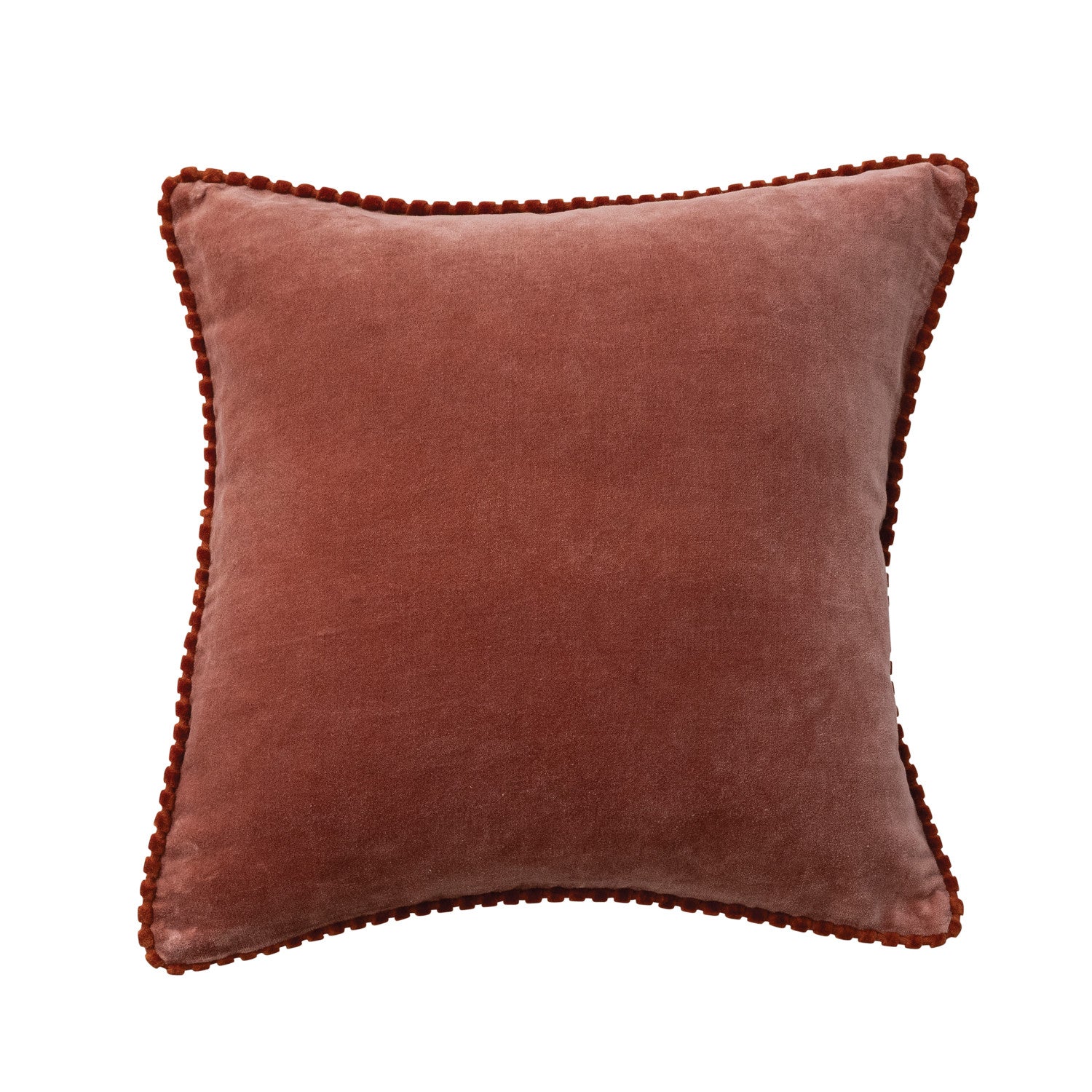 Apricot and Pink Velvet Pillow (18")
