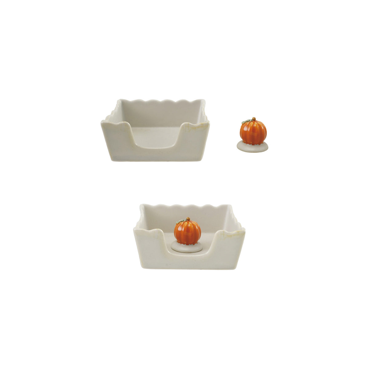 Napkin Holder with Pumpkin Weight