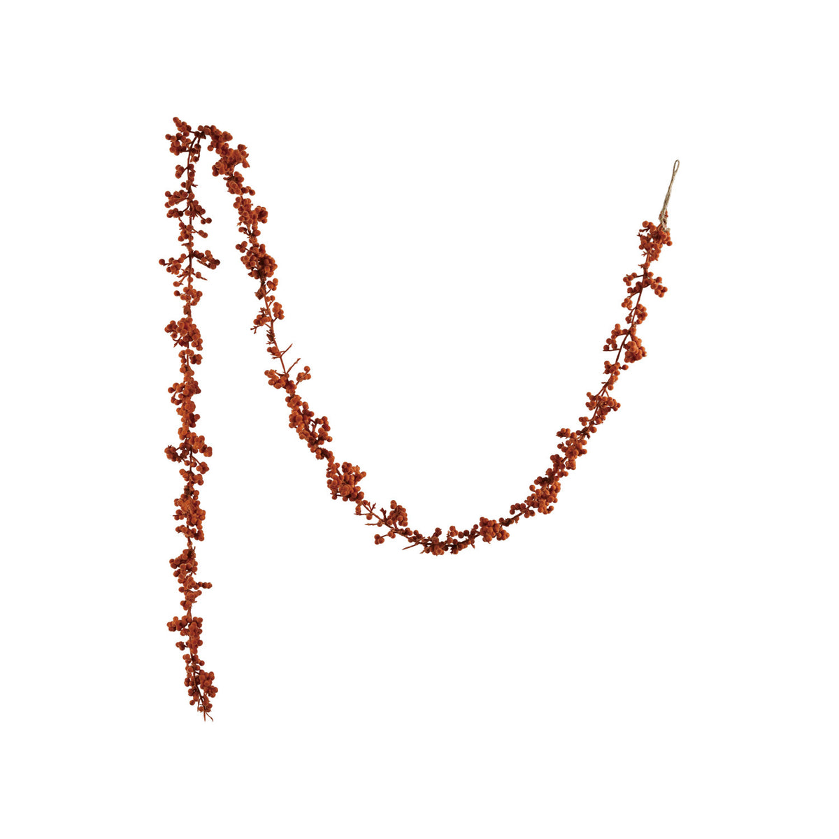 Flocked Foam Ball Garland, Orange