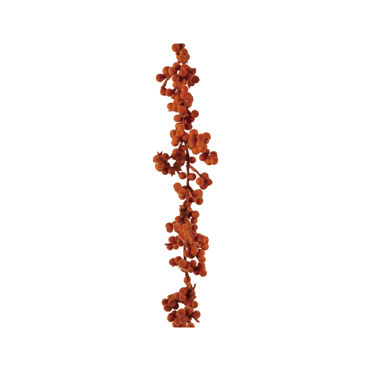 Flocked Foam Ball Garland, Orange