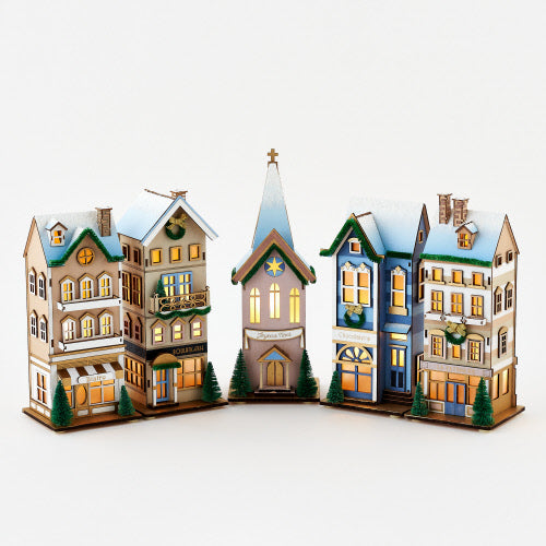 Parisian Lighted Village  |  11" - 13"