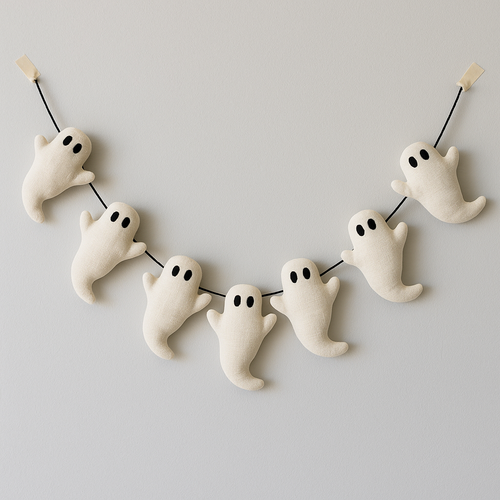 PLUSH GHOST GARLAND