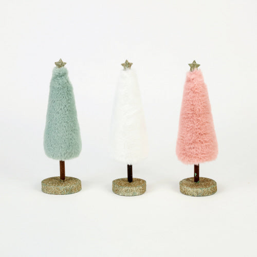 9.25" Fur Tree on Base, set of 3