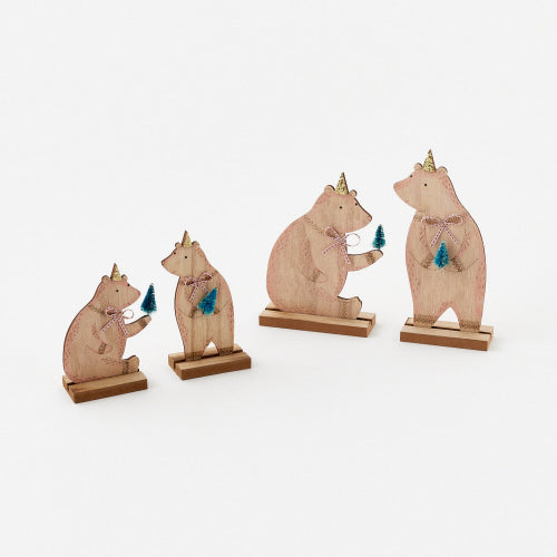 Bear with Tree – Set of 4 (5.5"–8.5")