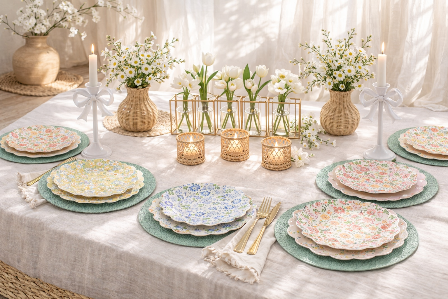 Easter Tablescape Box, (8 place settings)