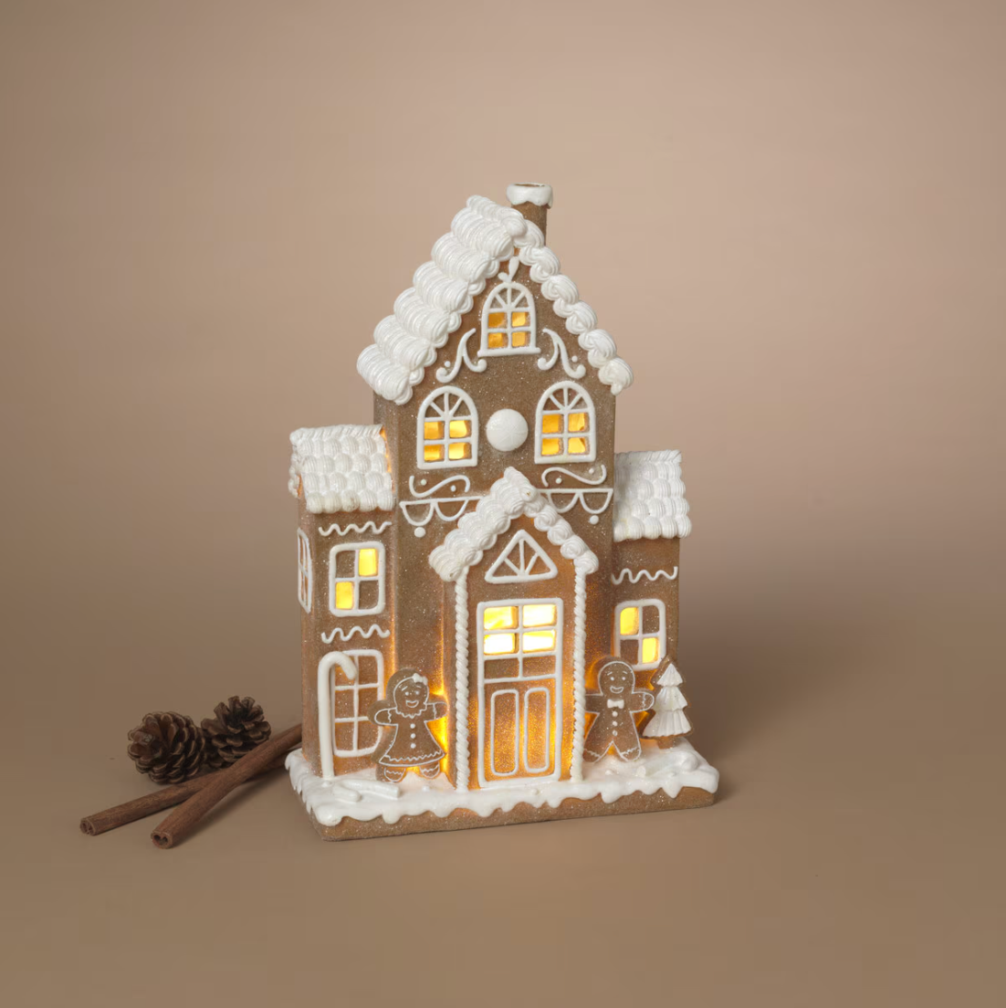 Lighted Gingerbread House, 11.8"