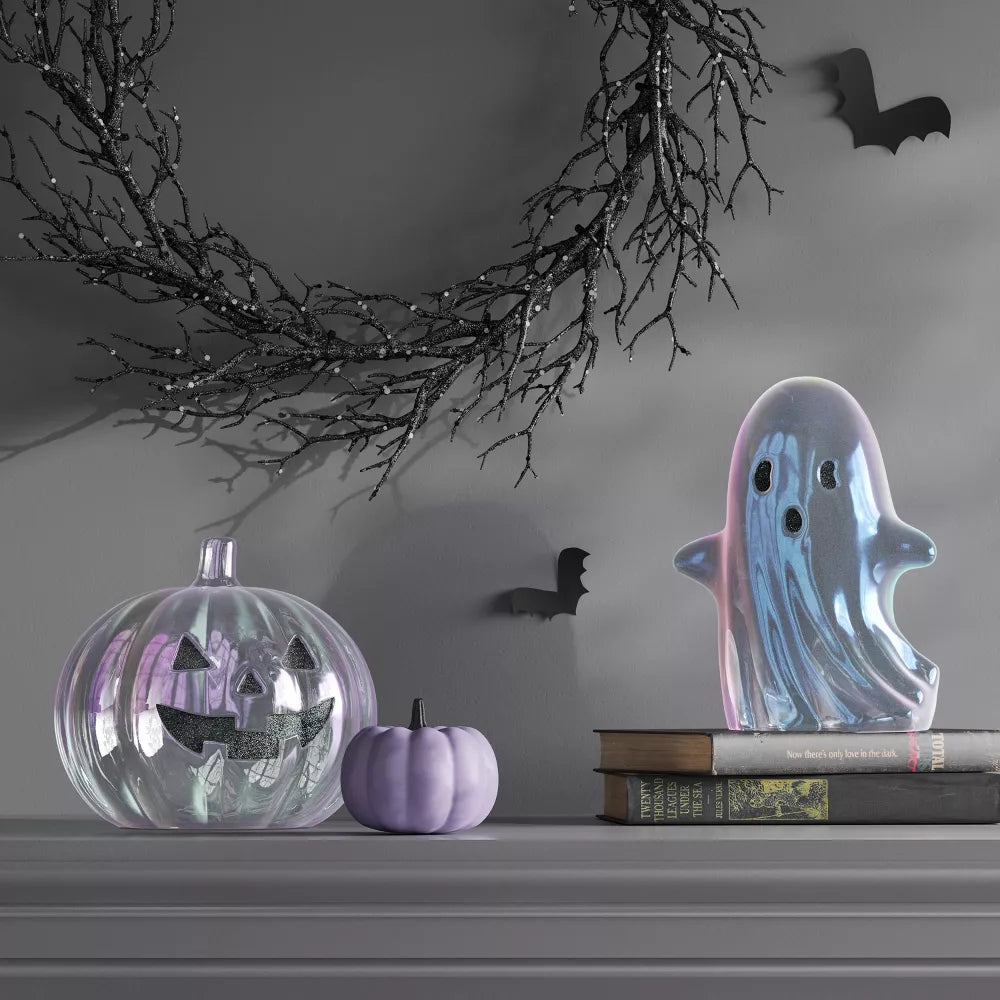 Iridescent Pumpkin Decor Figurine