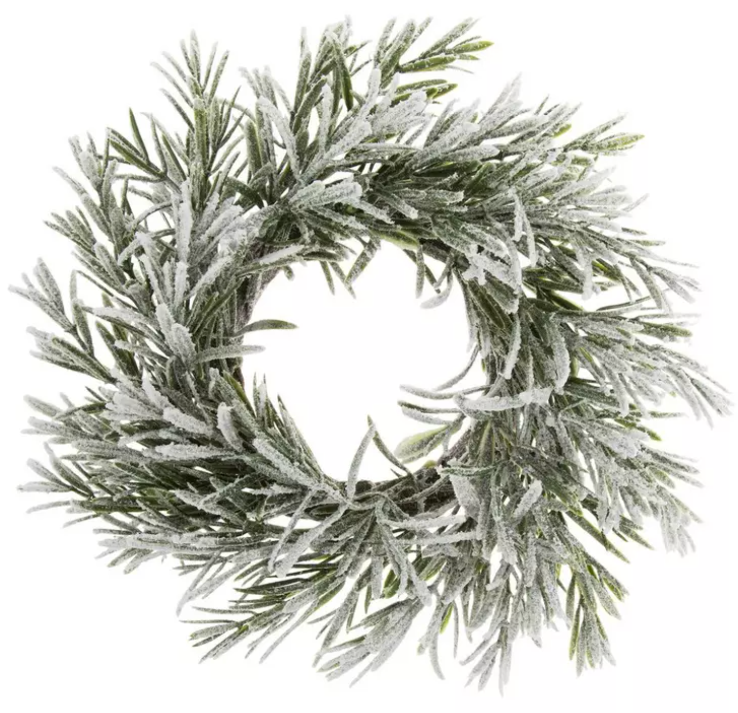 Flocked Rosemary Mini Wreath