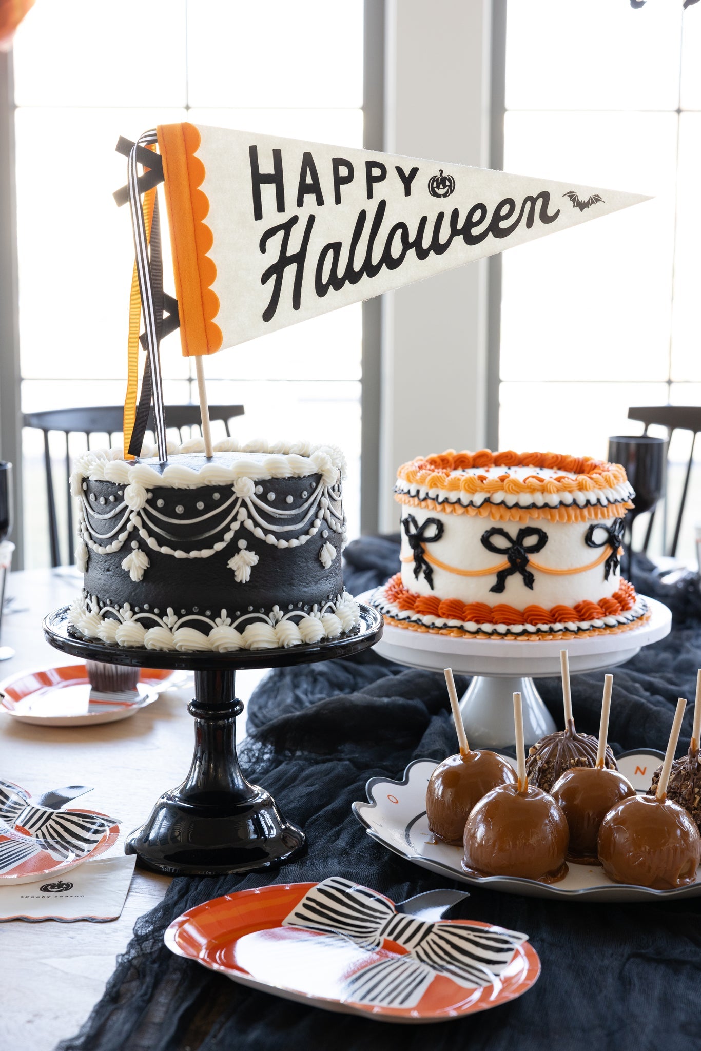 Booquette Happy Halloween Felt Pennant