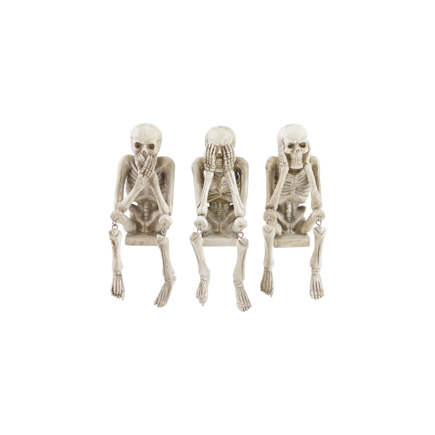 See/Hear/Speak No Evil Skeleton Shelf Sitter, s/3