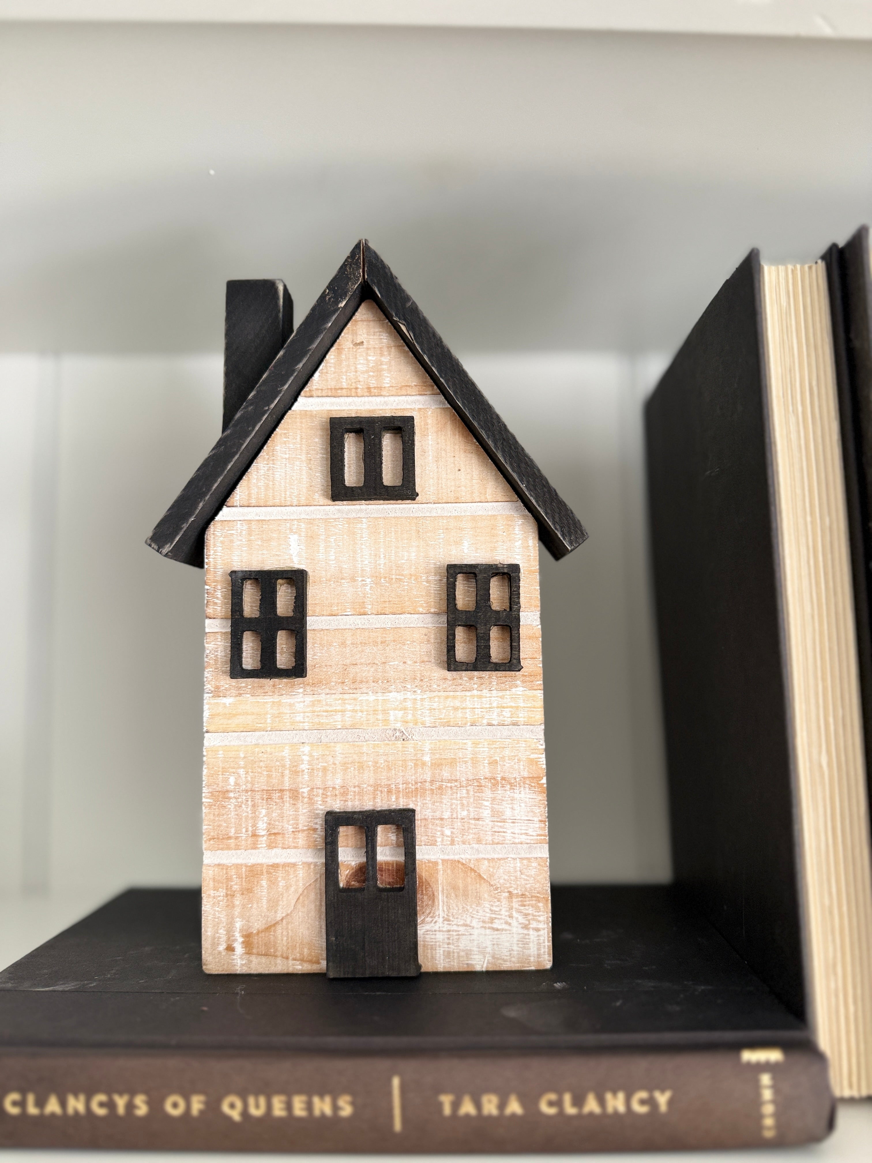 WOOD HOLIDAY HOUSE BLOCKS | Set of 3
