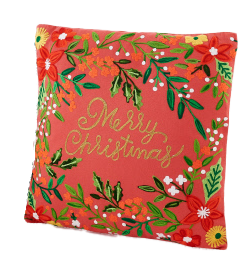 MERRY CHRISTMAS PILLOW  |  17.5" x 17.5"