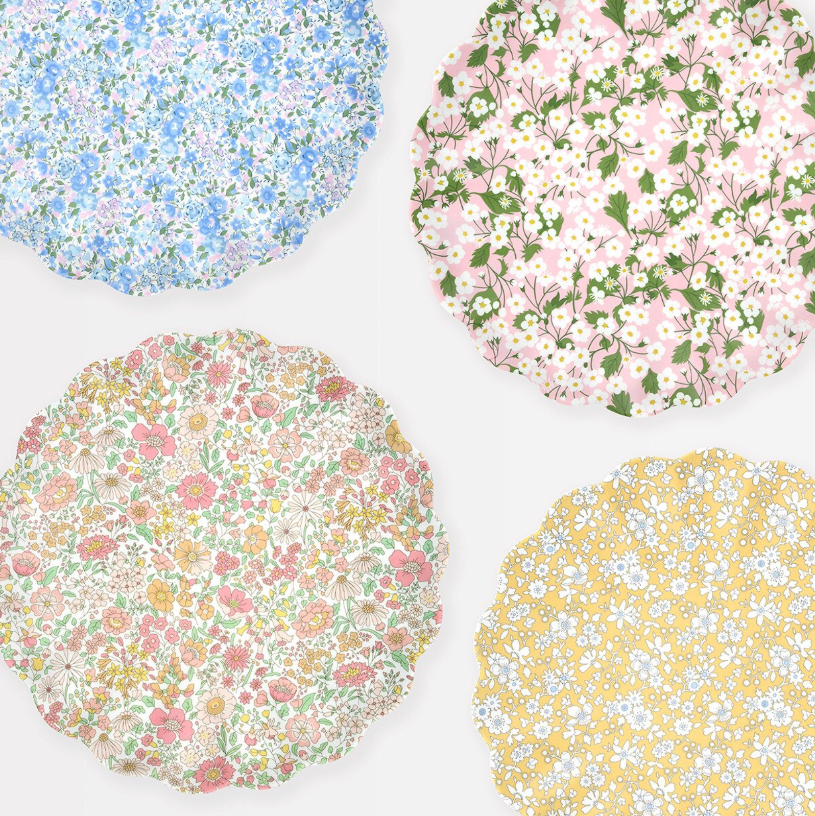 Liberty Floral Plates - Melamine, s/4