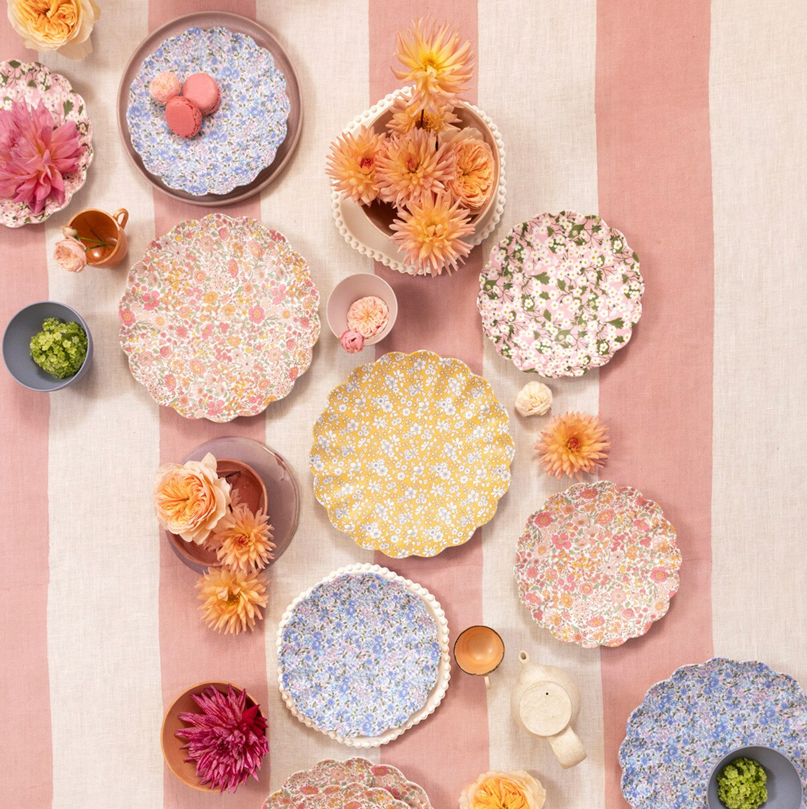 Liberty Floral Plates - Melamine, s/4