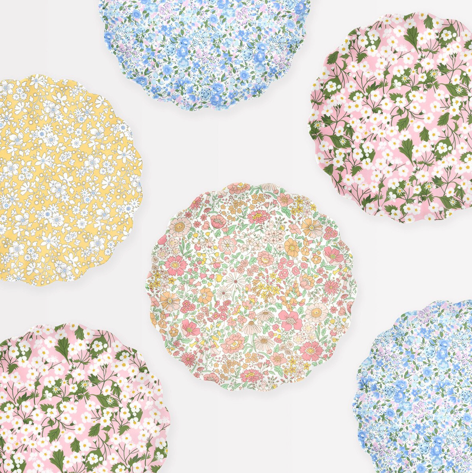 Liberty Floral Plates - Melamine, s/4