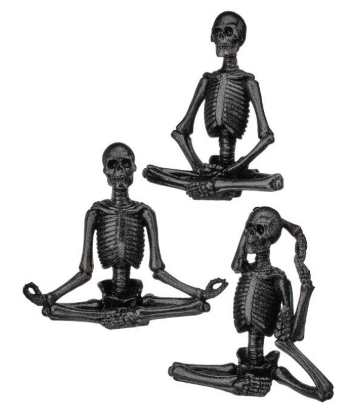 10" RESIN YOGA SKELTON 3/AST
