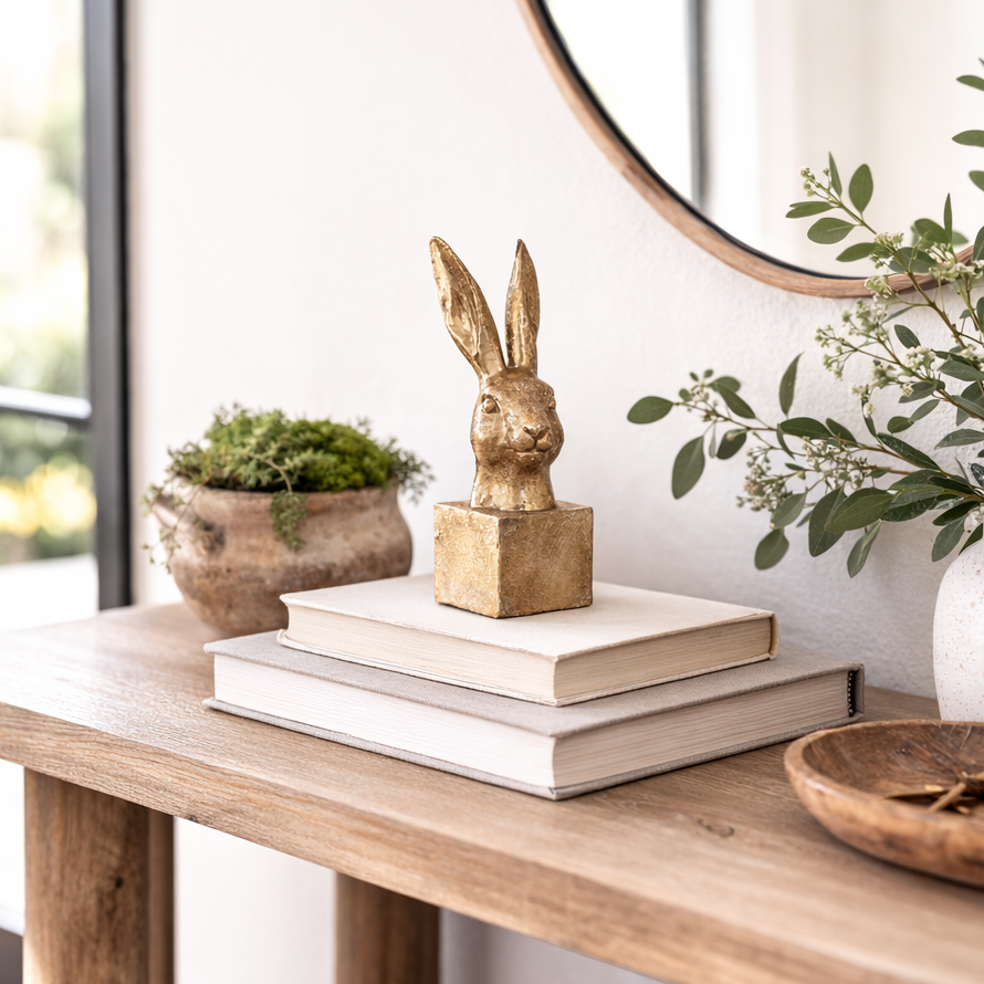 Gold Rabbit Bust (10.5")