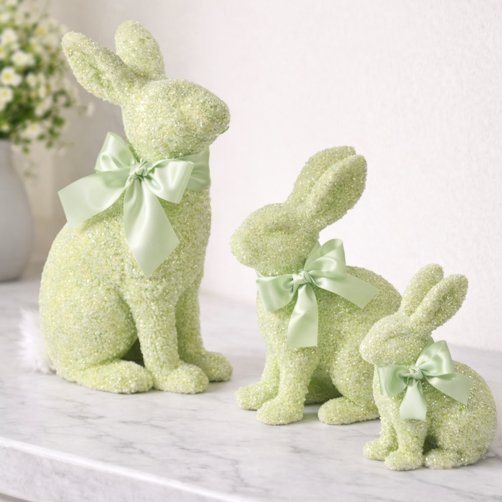 Green Beaded Bunny