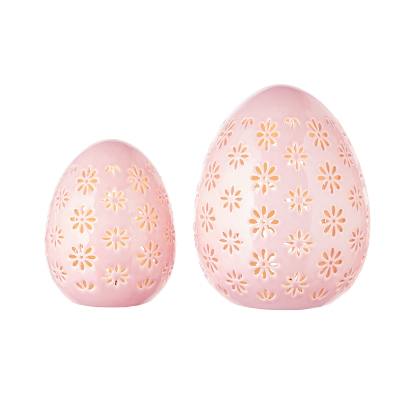 Pink Lighted Eggs (7.25"), s/2