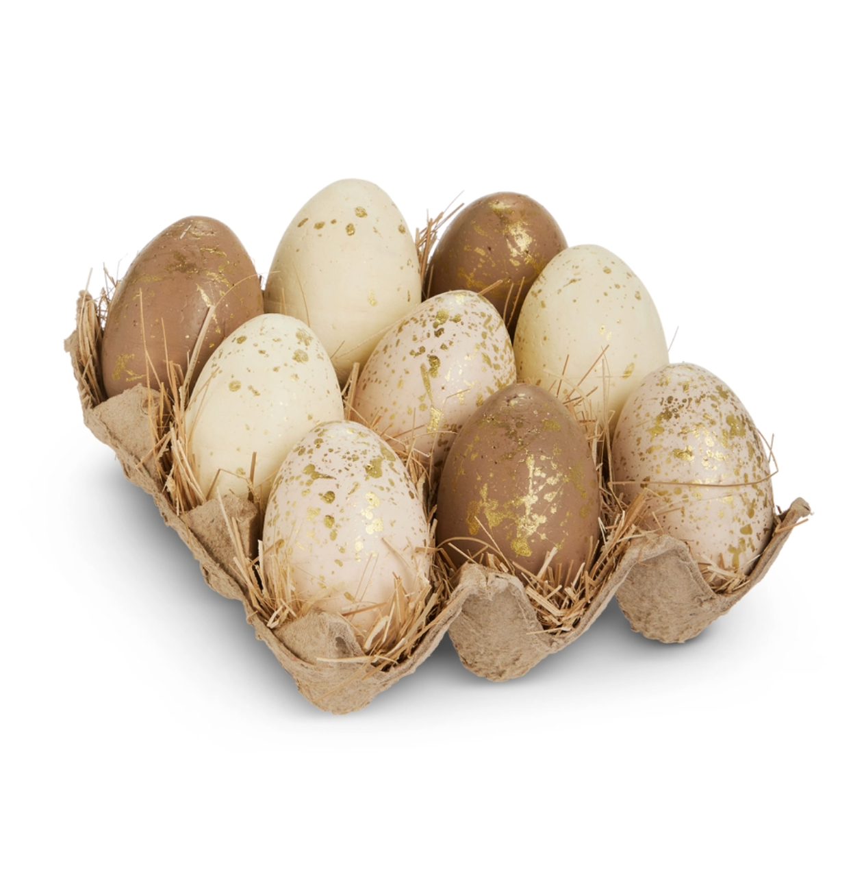 Carton of Multicolor Speckled Eggs