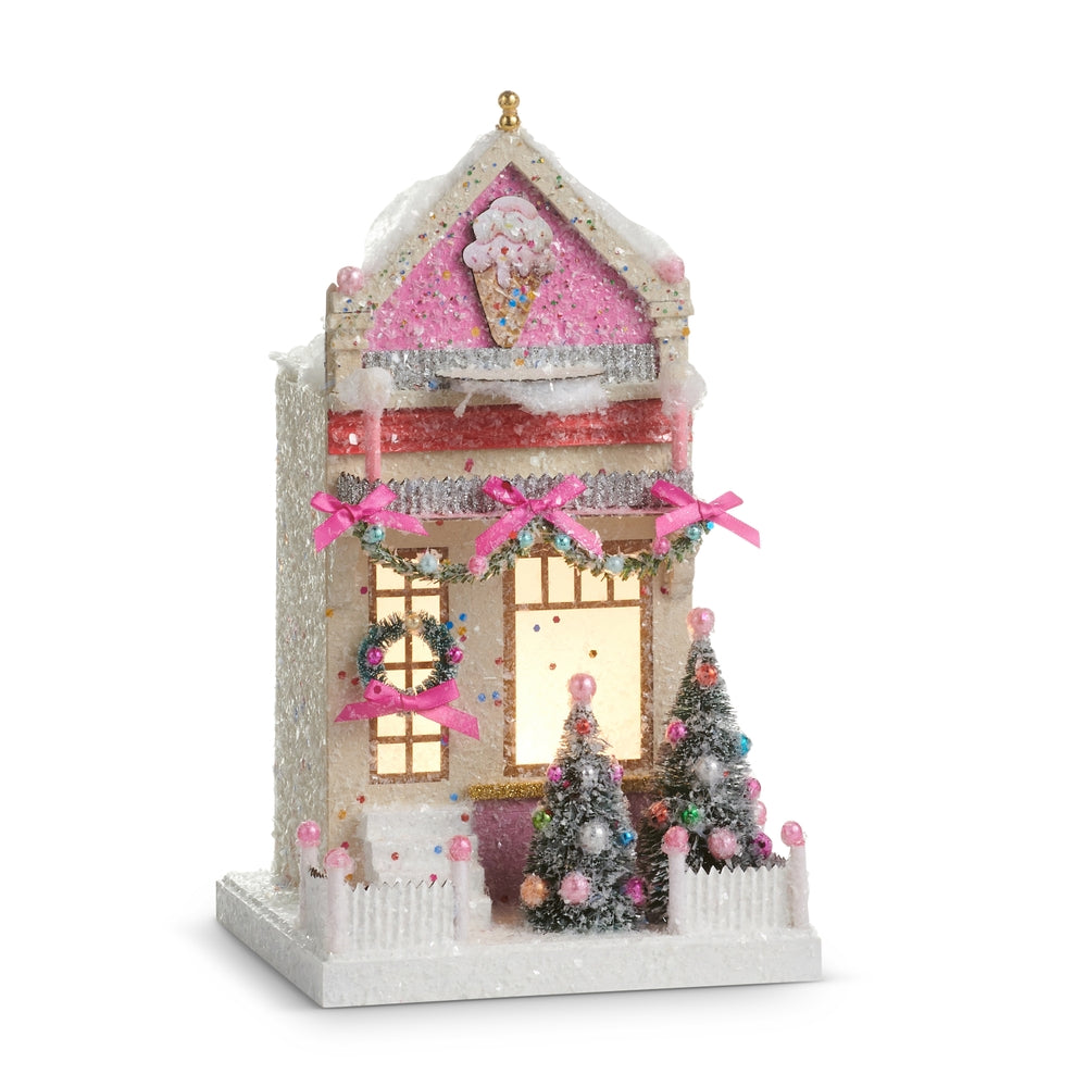 Lighted Paper Ice Cream Shop (12")