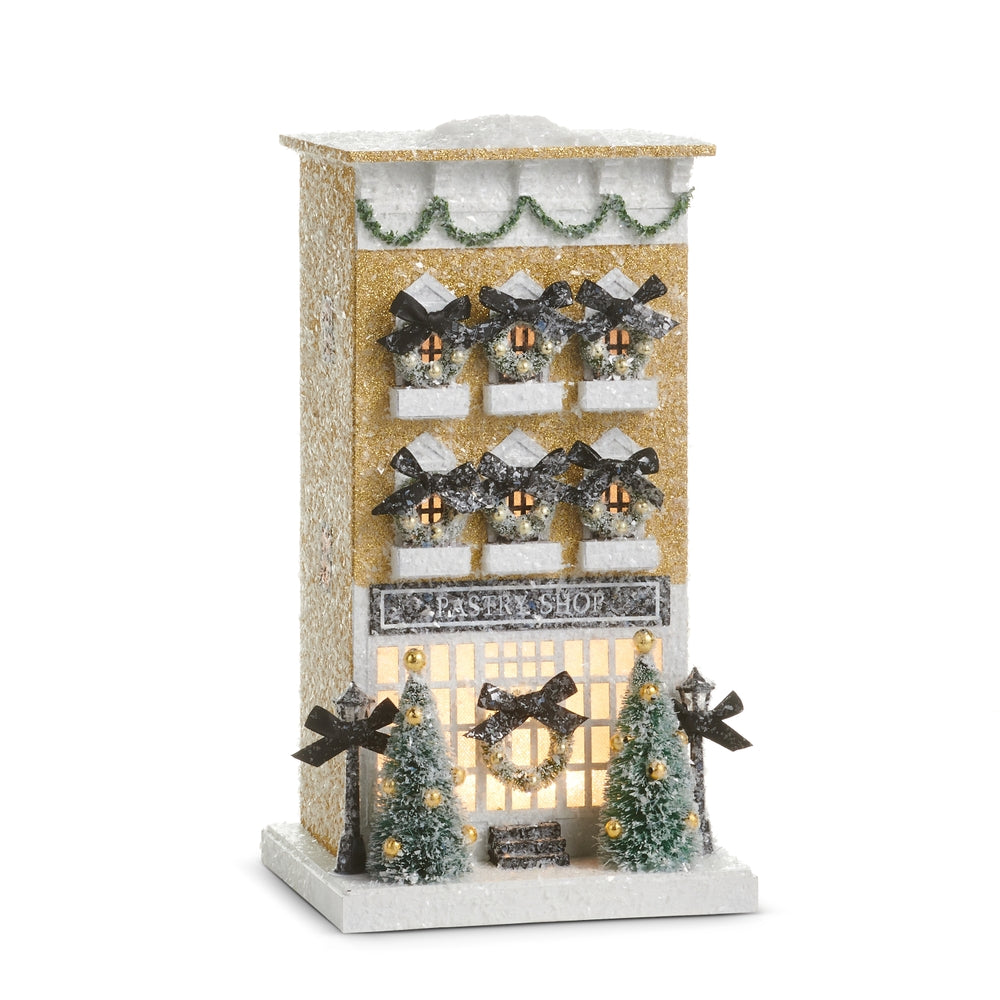 Lighted Paper Pastry Shop (13.25")