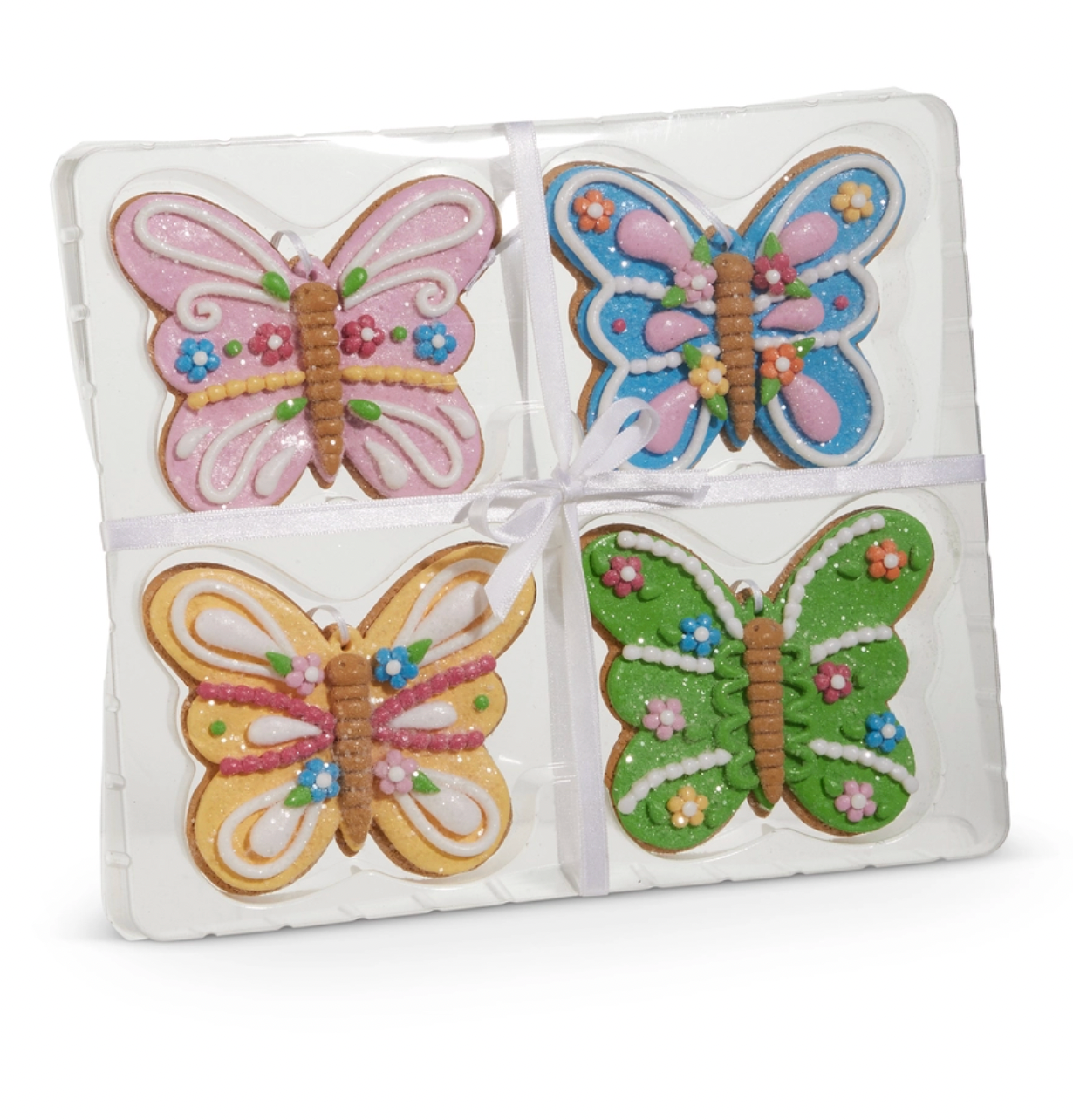 Gingerbread Butterfly Ornaments, s/4