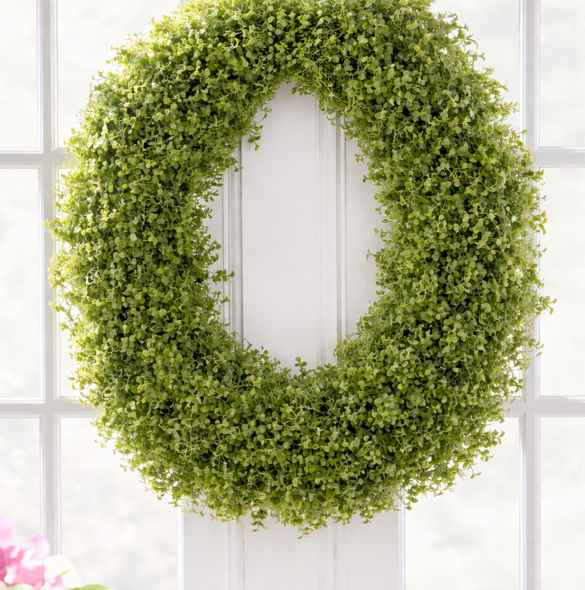 Oval Sedum Wreath (32")