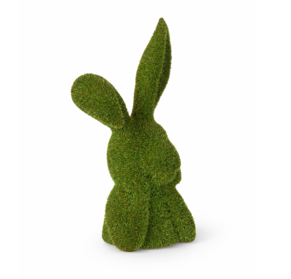 Moss Thinking Rabbit Bust (10")