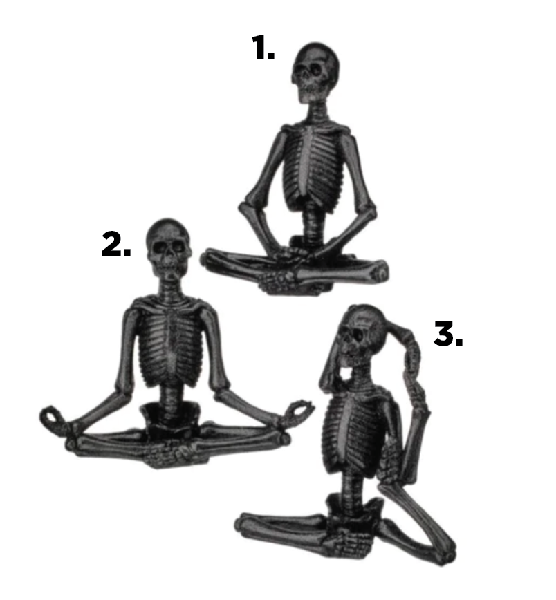 10" RESIN YOGA SKELETON