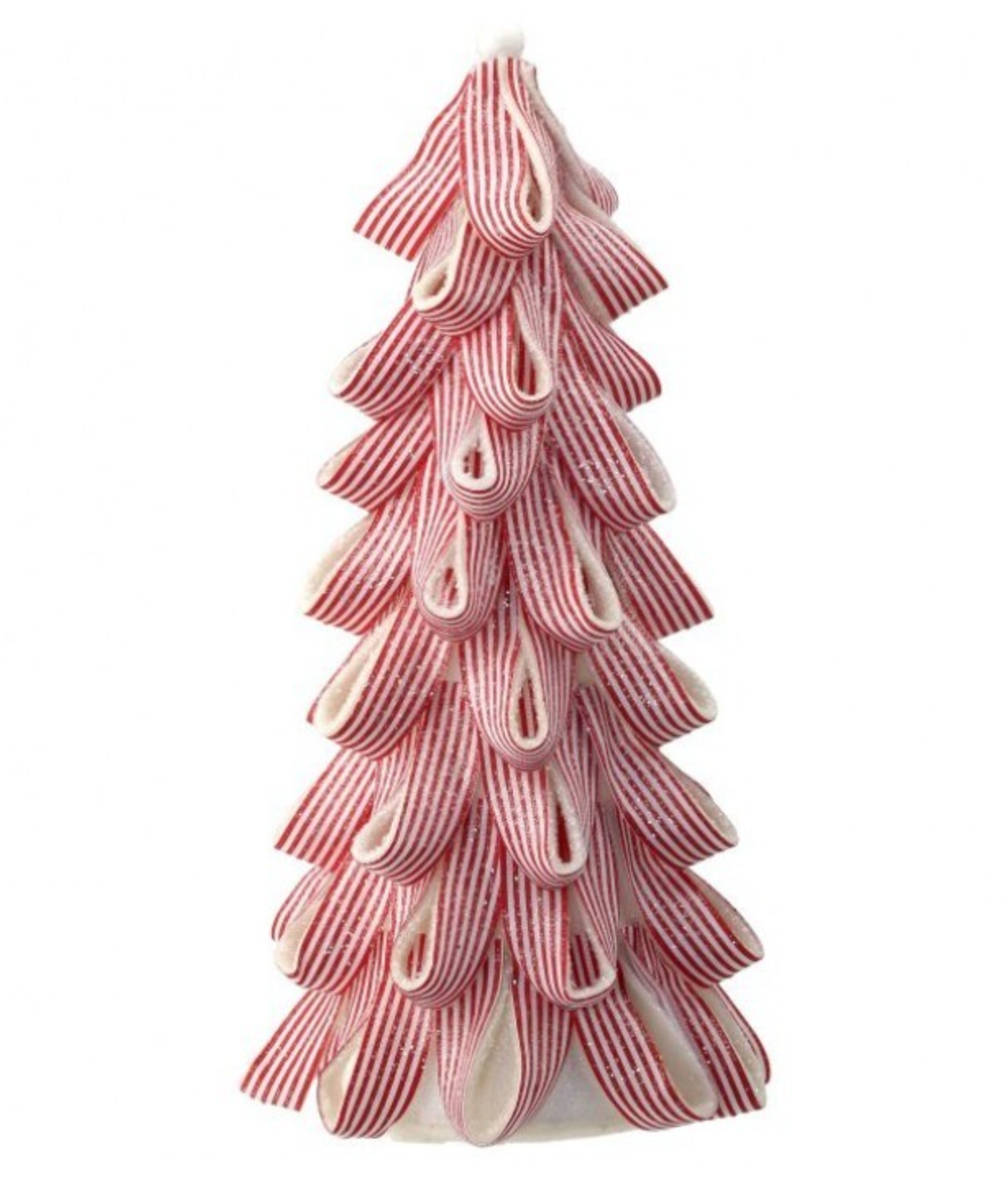 17" ICED PEPPERMINT CANDY RIBBON TREE
