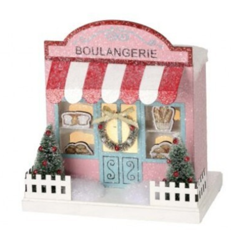 8" LED Pink Boulangerie Chipboard House