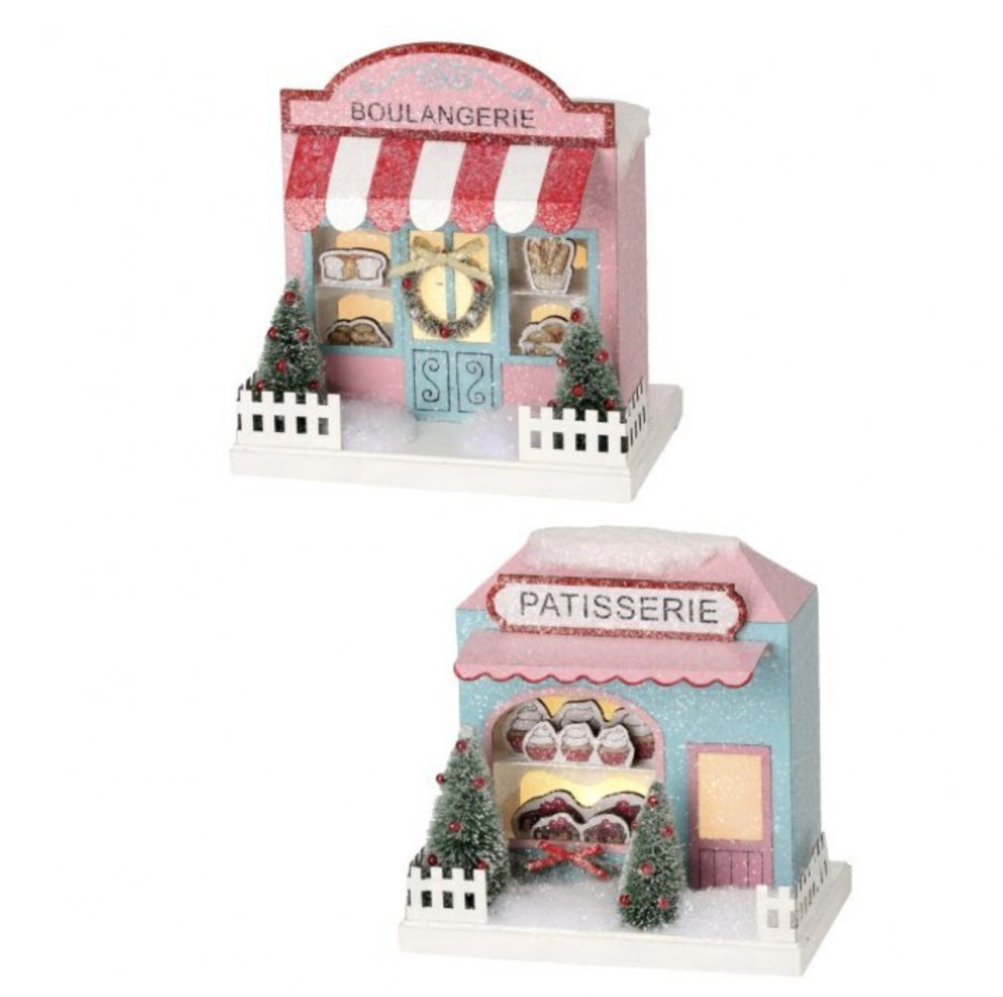 8" LED Pink Boulangerie Chipboard House