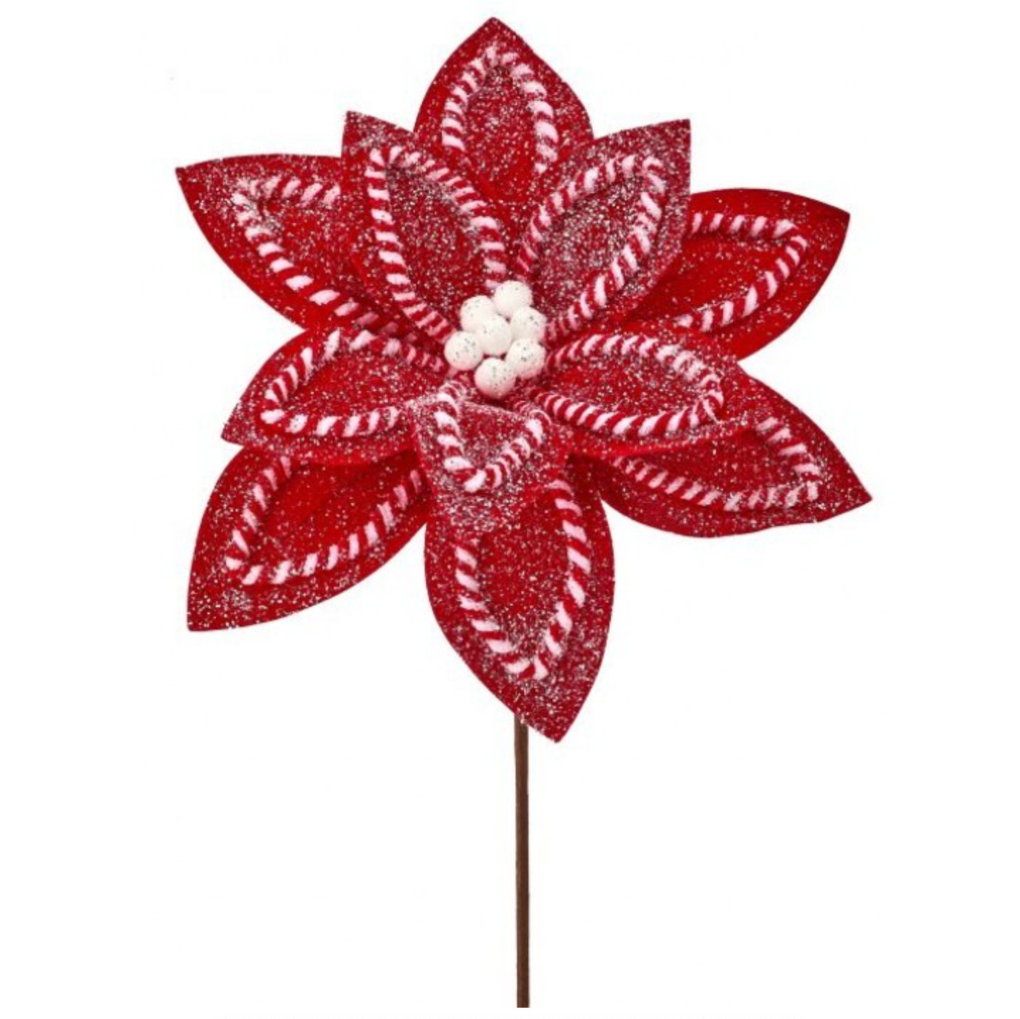 22" SUGAR/SPICE POINSETTIA STEM