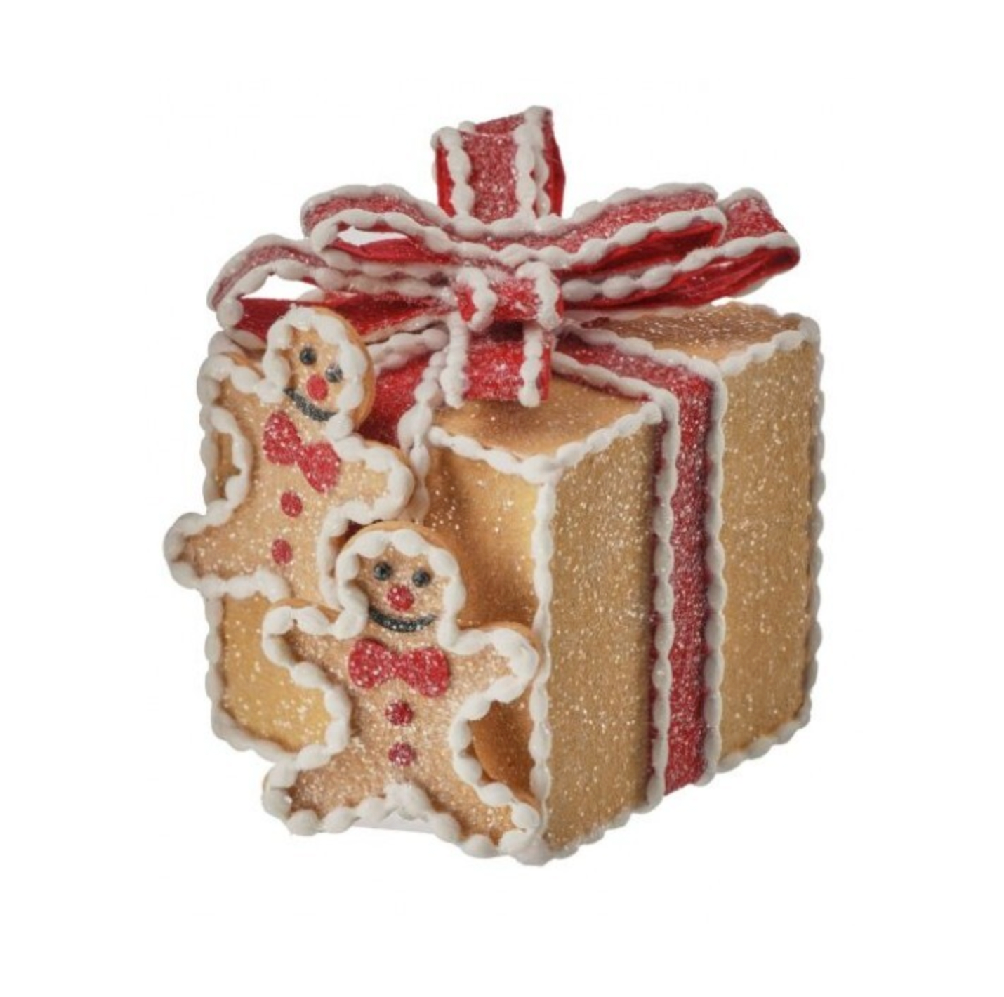 GINGERBREAD GIFT BOX ORNAMENT  |  5" 8"