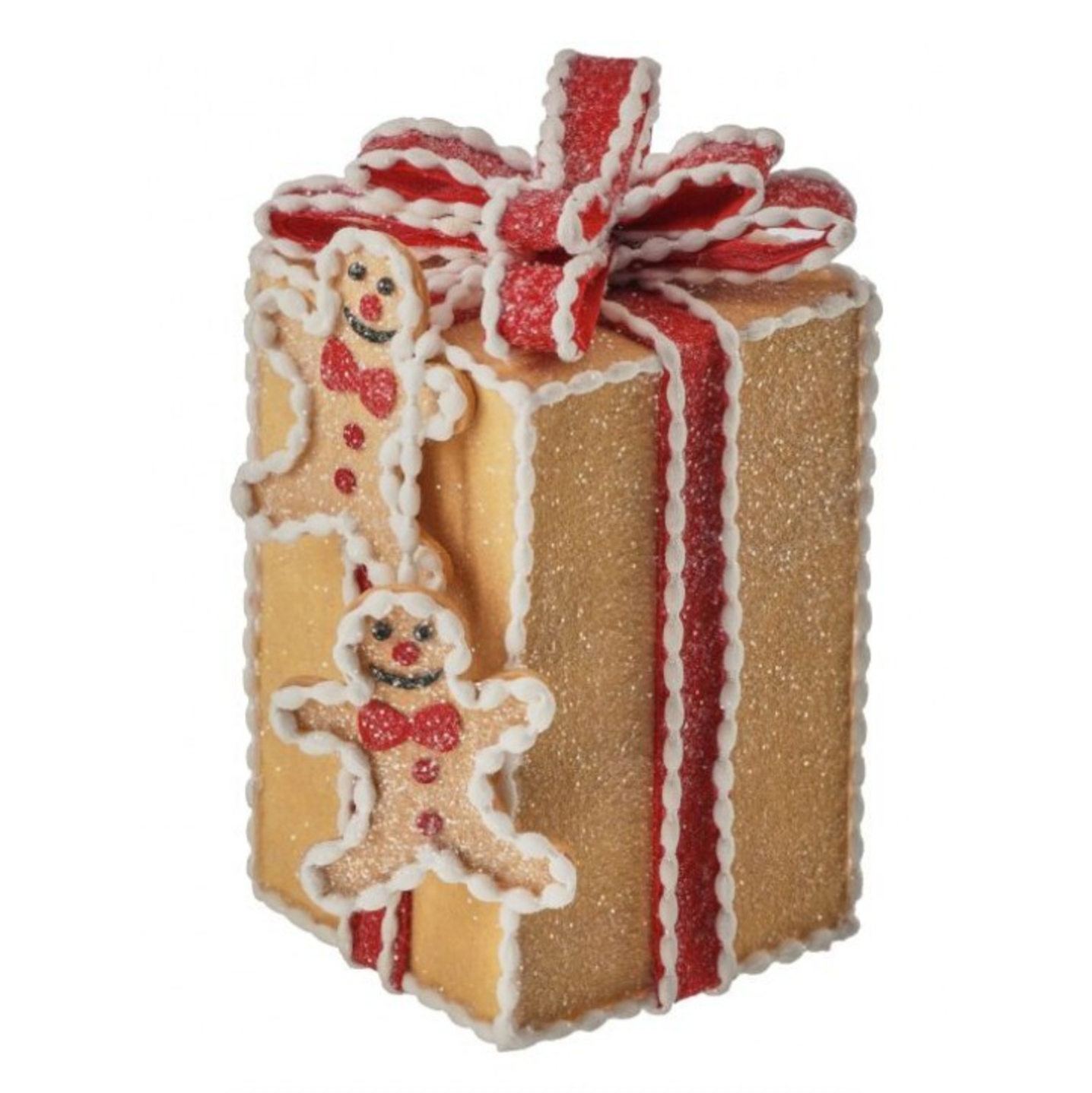 GINGERBREAD GIFT BOX ORNAMENT  |  5" 8"