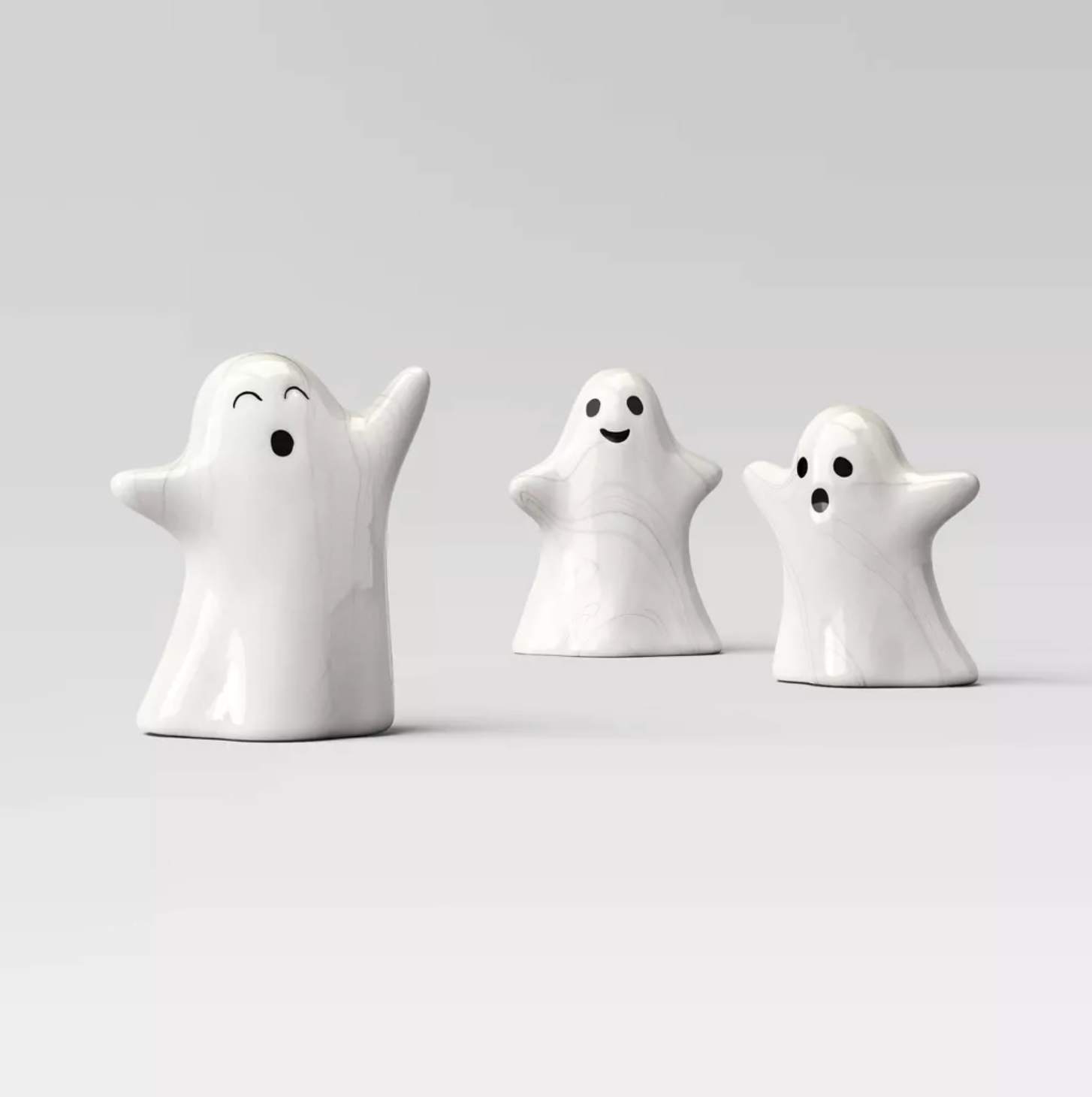 3pc Ceramic Mantle Ghost Accent Set