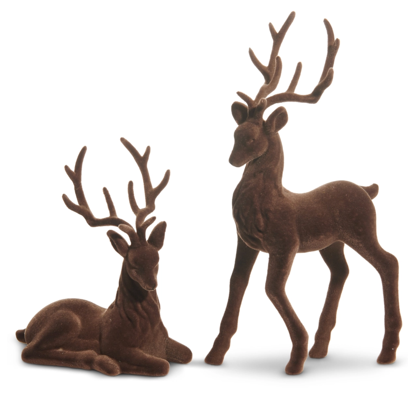 Brown Flocked Deer (15")