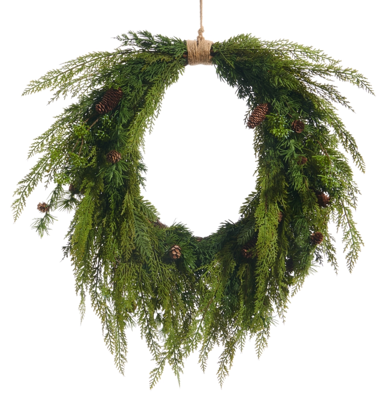 Cedar and Mini Pinecone Wreath