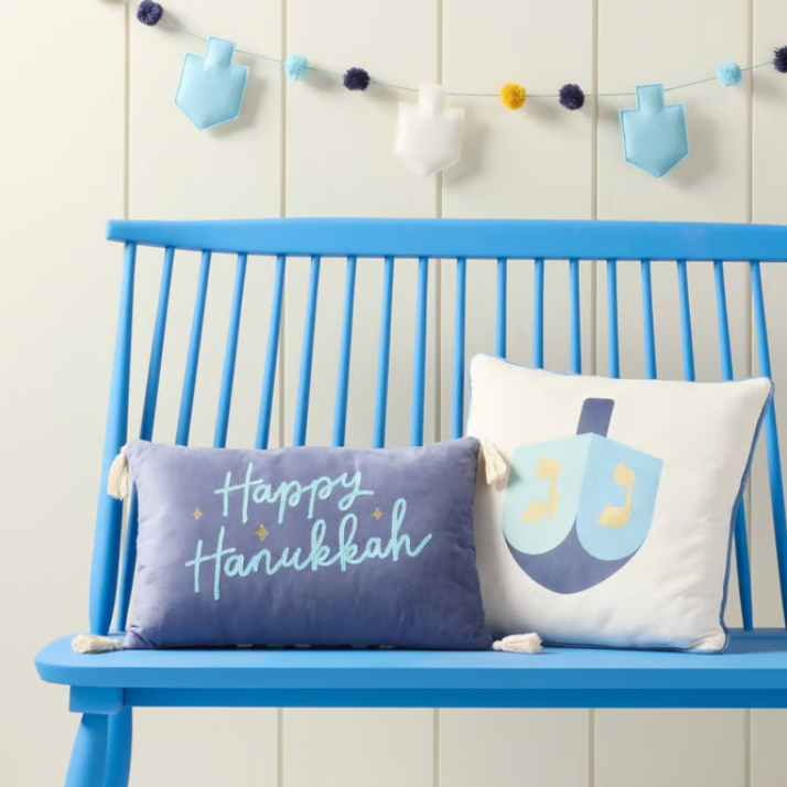 Happy Hanukkah Reversible Pillow