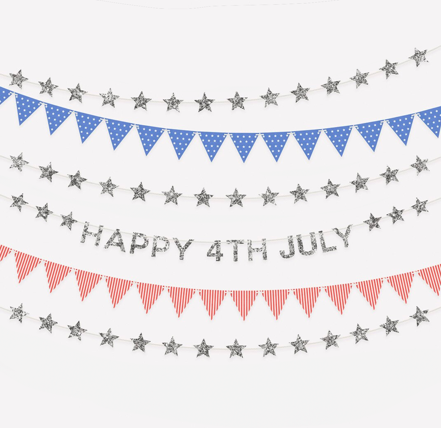 4th July Stars & Stripes Garland Set