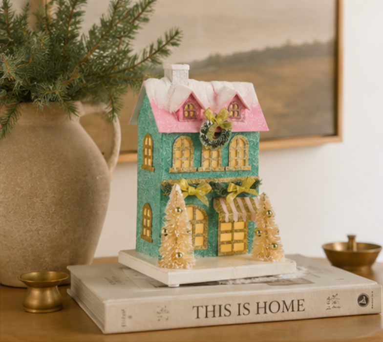 Multicolored Paper House (10.25")