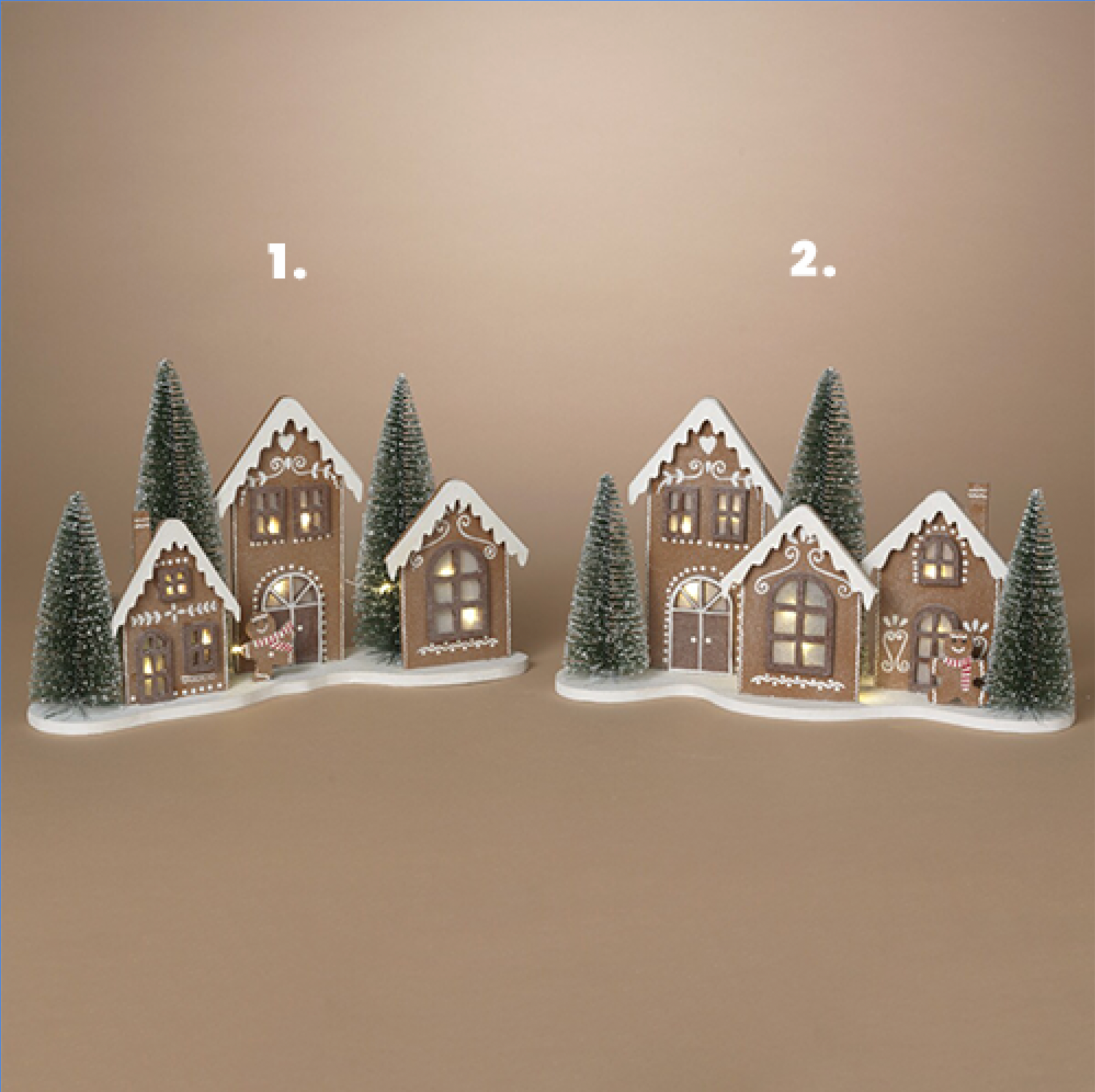WOOD GINGERBREAD HOUSE W/TREE